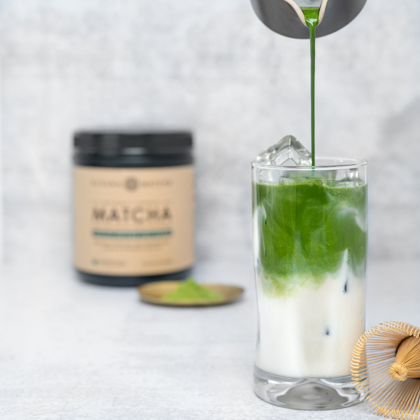 How to easily make cafe style matcha latte in three steps
